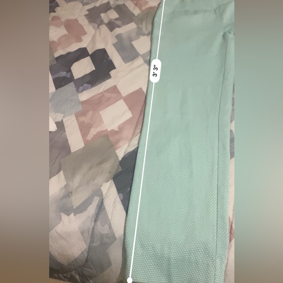 Mint Green Poppy Seed Seersucker Feel Pull Up Pant Size M Melissa Paige Crisp - Picture 6 of 10